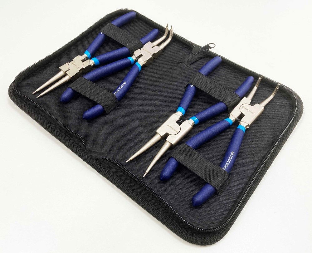 CIRCLIP PLIER SET 4PC 7 CRV 6150 DROP FORGED STEEL - TOOLZONE KDPPL138