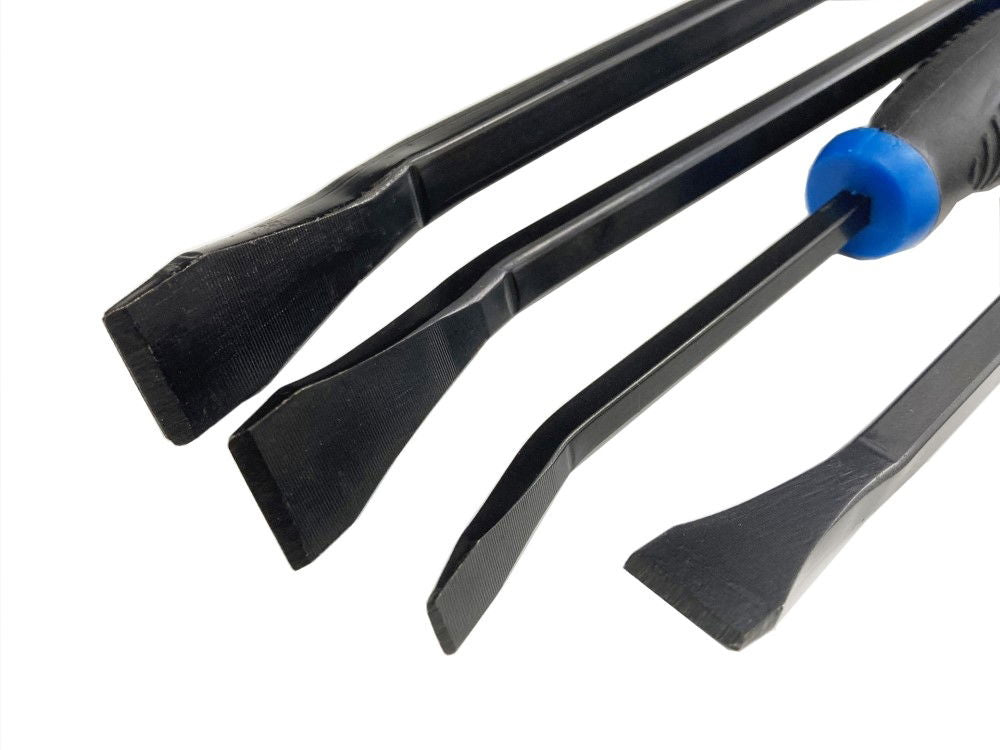 PRY BAR SET 4PC QUALITY HANDLES 210mm-590mm - TOOLZONE KDPPN003