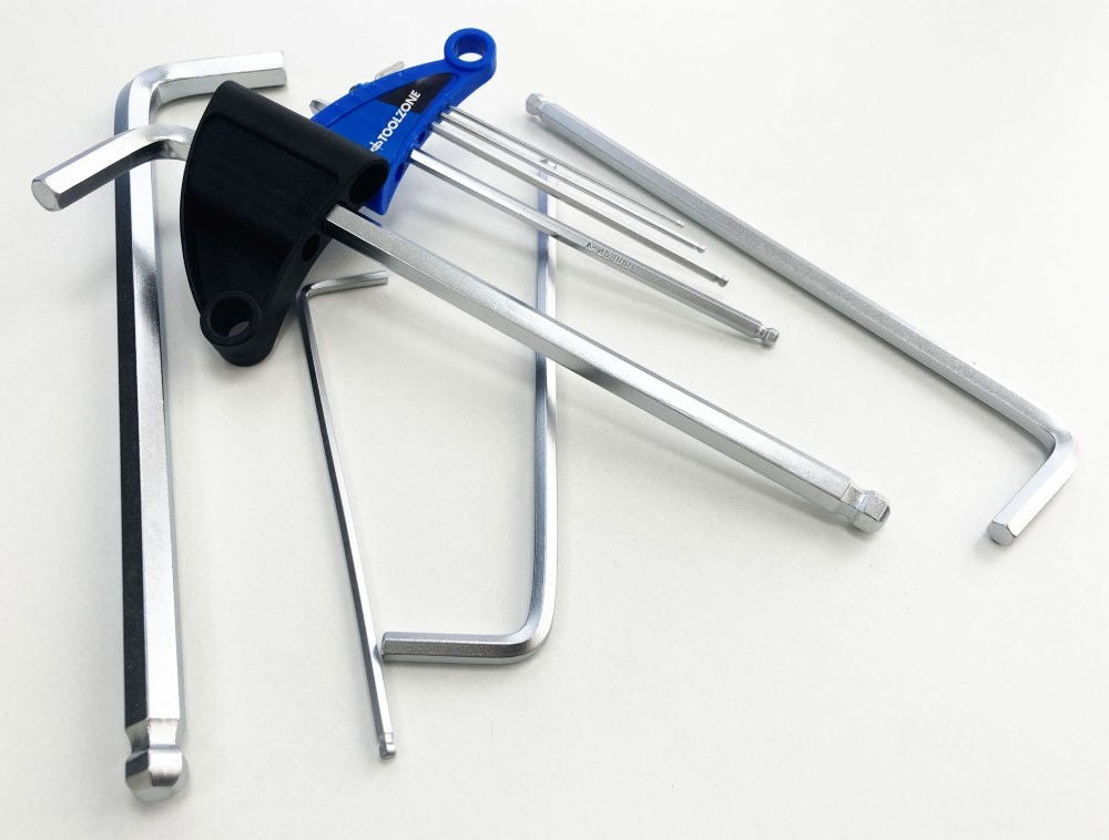 EXTRA-LONG BALL HEX KEY SET 9PC 1.5-10mm - TOOLZONE KDPSD075