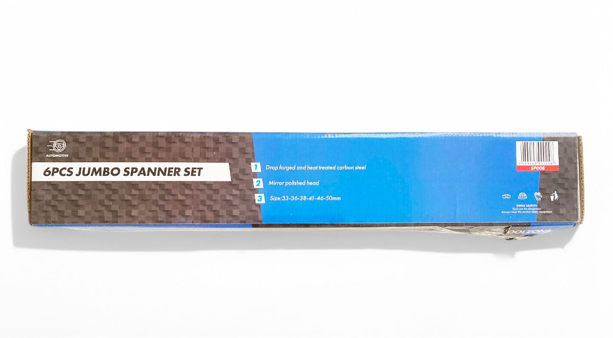 JUMBO COMBINATION SPANNERS SET 6PC 33-50mm - TOOLZONE KDPSP008