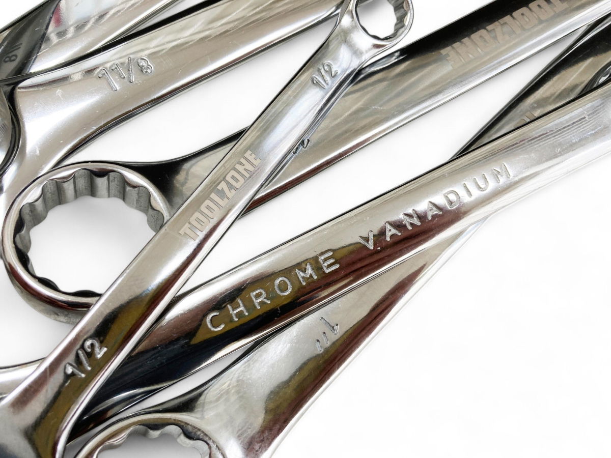 COMBINATION SPANNER SET 16PC AF CHROME VANADIUM POLISHED - TOOLZONE KDPSP010