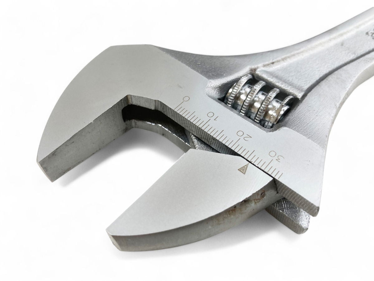 ADJUSTABLE SPANNER 12 MAX JAW 35mm DROP FORGED SATIN FINISH - TOOLZONE KDPSP053