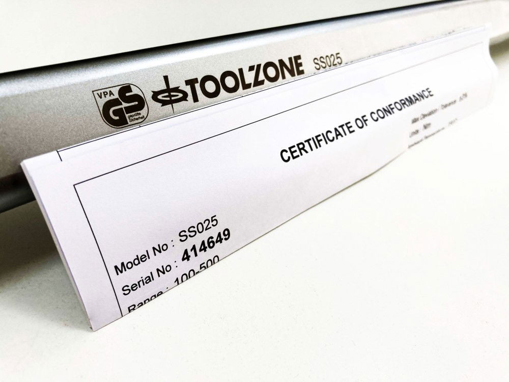 TORQUE WRENCH 3/4 DRIVE 100-500nm CALIBRATION CERTIFICATE LOCKING NUT - TOOLZONE KDPSS025
