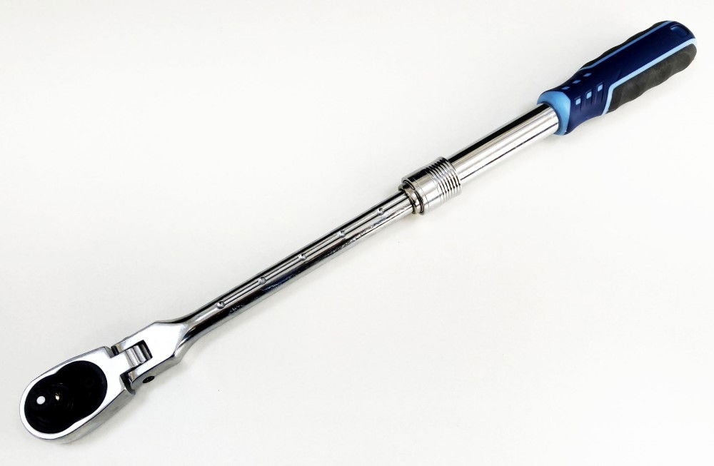 RATCHET FLEXI HEAD EXTENDABLE 1/2 DRIVE 335-480mm SOFTGRIP CRV - TOOLZONE KDPSS224