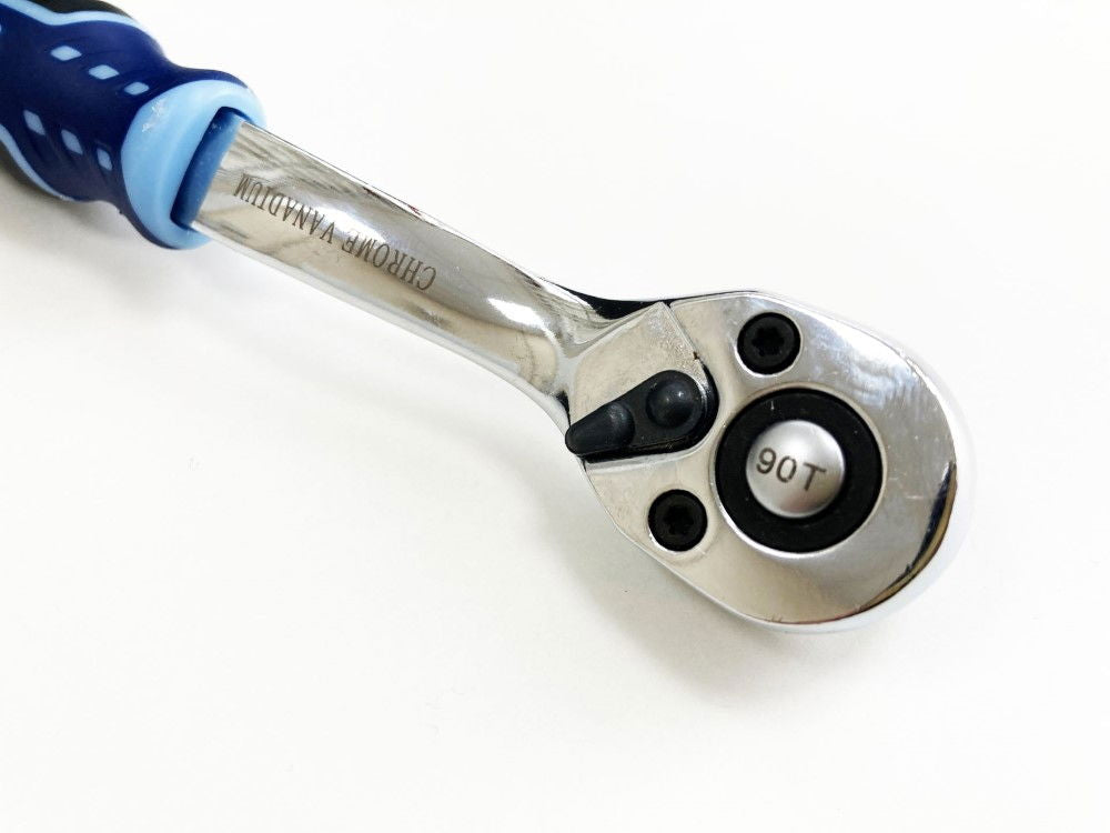 RATCHET HANDLE 1/4 DRIVE 90 TEETH 3 COLOUR CRV - TOOLZONE KDPSS230