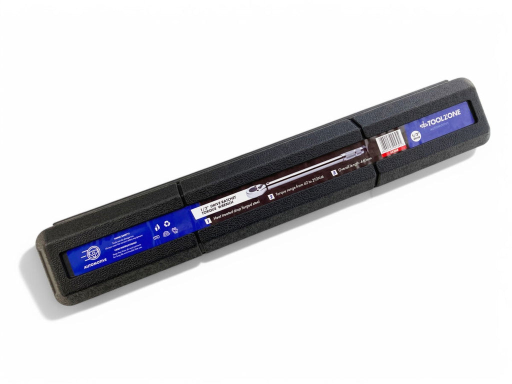 TORQUE WRENCH 1/2 DRIVE 42-210nm 460mm HEAT TREATED STEEL - TOOLZONE KDPSS268