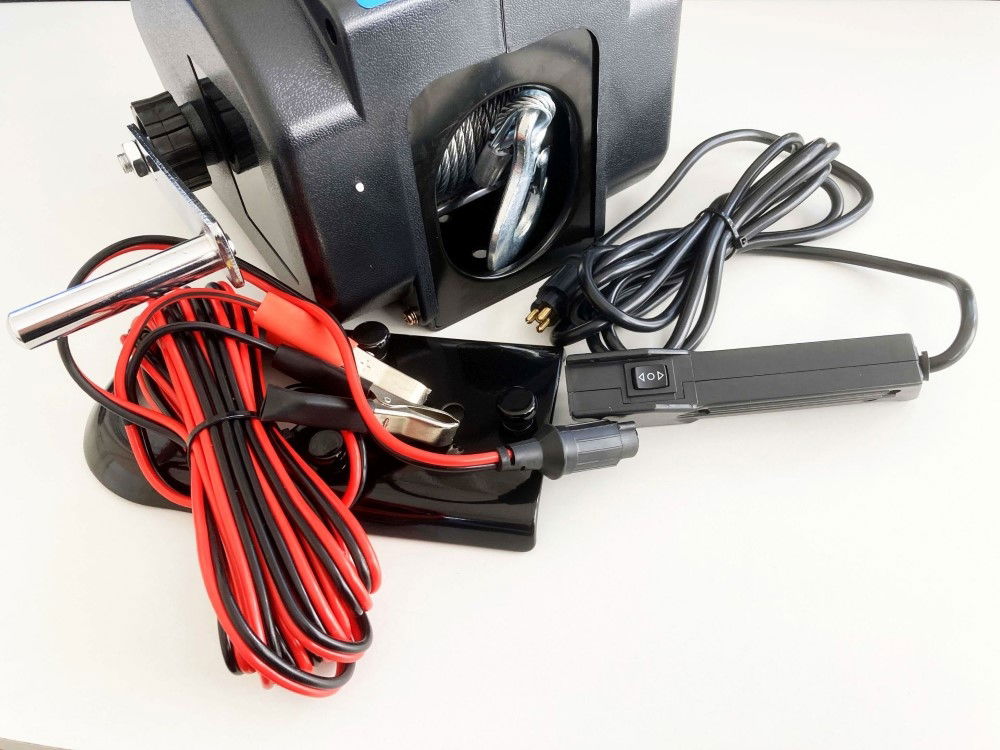ELECTRIC BOAT WINCH 12v 6000lb ROLLING 2000lb STRAIGHT PULL - TOOLZONE KDPTD024