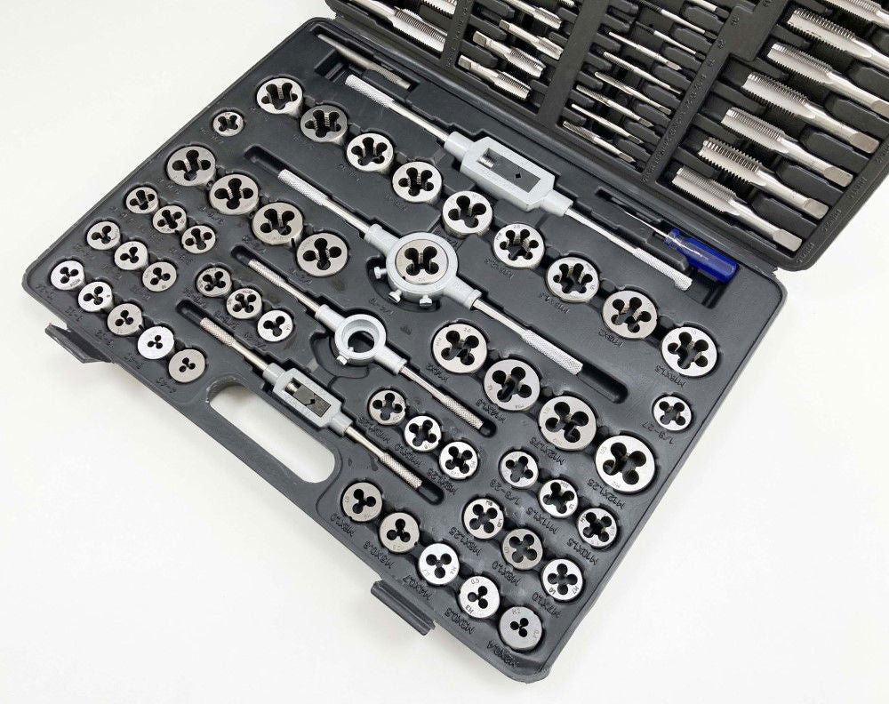 TAP AND DIE SET IMPERIAL 115 PIECE WITH HOLDERS AND WRENCHES - TOOLZONE KDPTP095