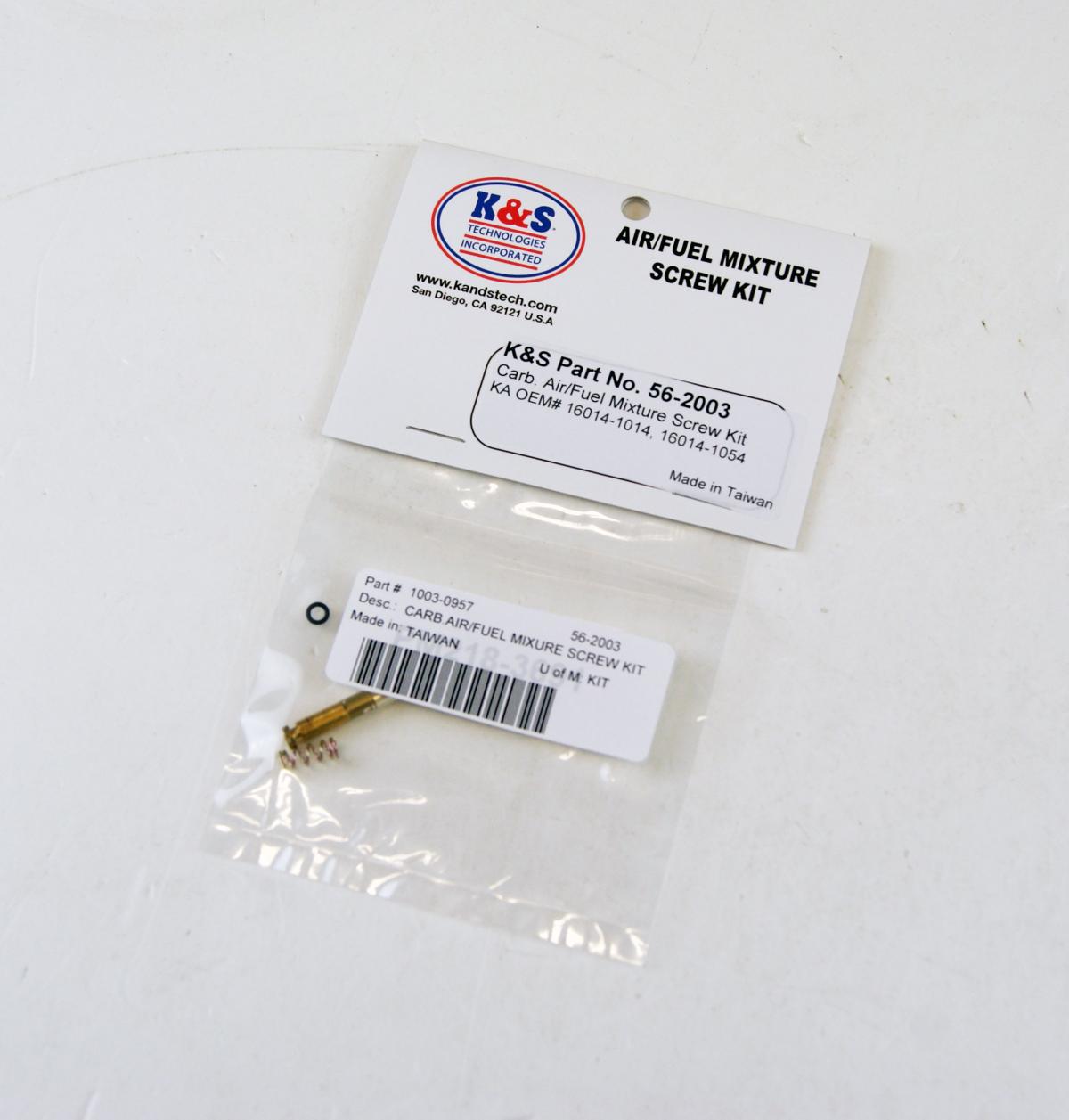 AIR FUEL SCREW KIT KAWASAKI, 16014-1014, KAWASAKI ROAD, KS 56-2003, KX ZX
