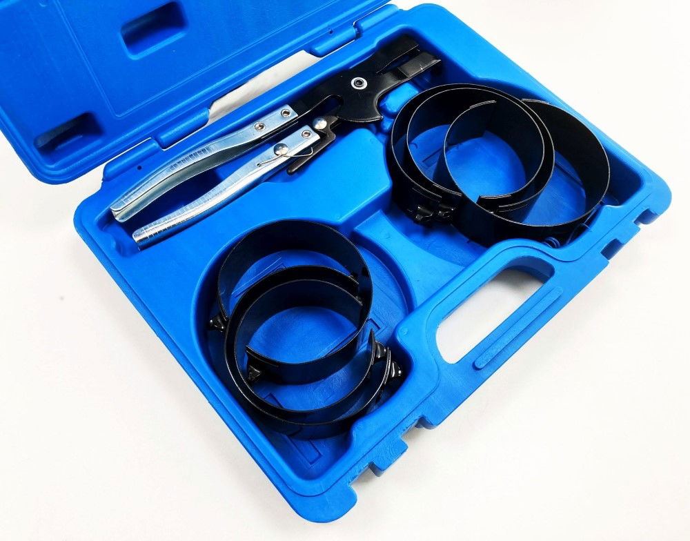 PISTON RING COMPRESSOR SET 7pc 73-111mm WITH PLIER - TOOLZONE KDPAU007