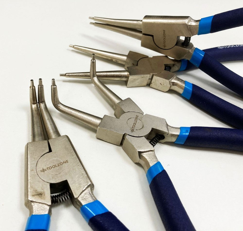 CIRCLIP PLIER SET 4PC 9 CRV 6150 DROP FORGED STEEL - TOOLZONE KDPPL139
