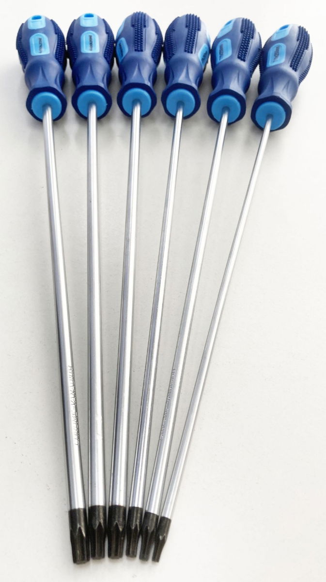 STAR SCREWDRIVER SET 6PC 250mm T10-T30 - TOOLZONE KDPSD089