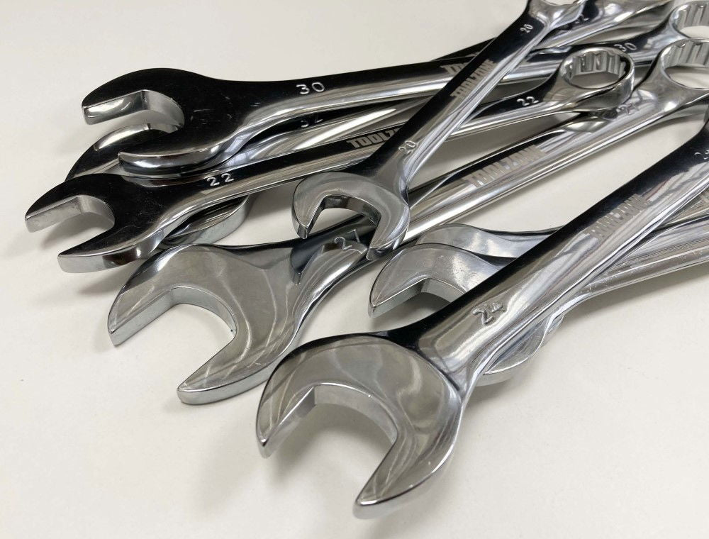 JUMBO SPANNERS SET 8PC 20-32mm CHROME VANADIUM - TOOLZONE KDPSP007