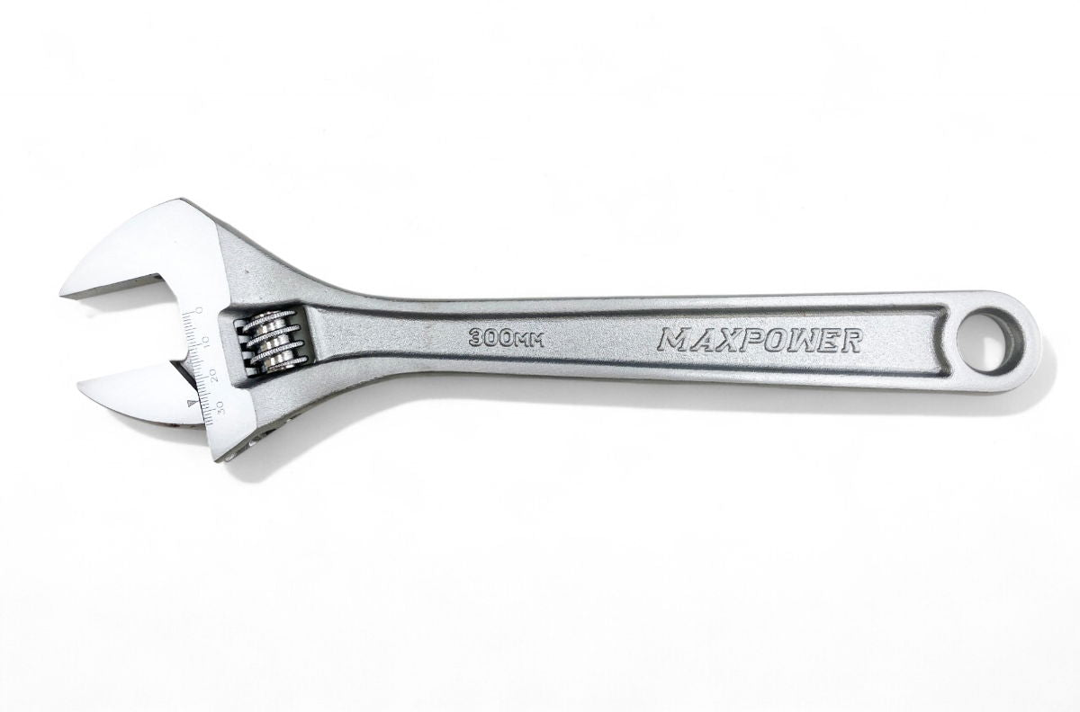 ADJUSTABLE SPANNER 12 MAX JAW 35mm DROP FORGED SATIN FINISH - TOOLZONE KDPSP053