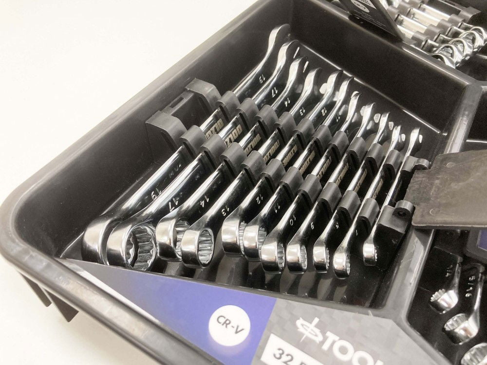 SPANNER SET 32pc METRIC/AF STUBBY AND COMBINATION CHROME VANADIUM - TOOLZONE KDPSP173