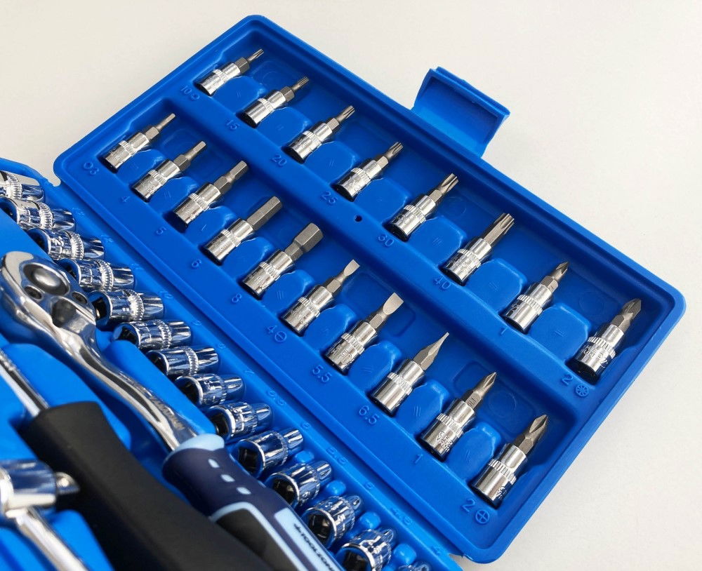 SOCKET SET 1/4 DRIVE 38pc CRV DIN3124 4-14mm PH PZ HEX STAR - TOOLZONE KDPSS032