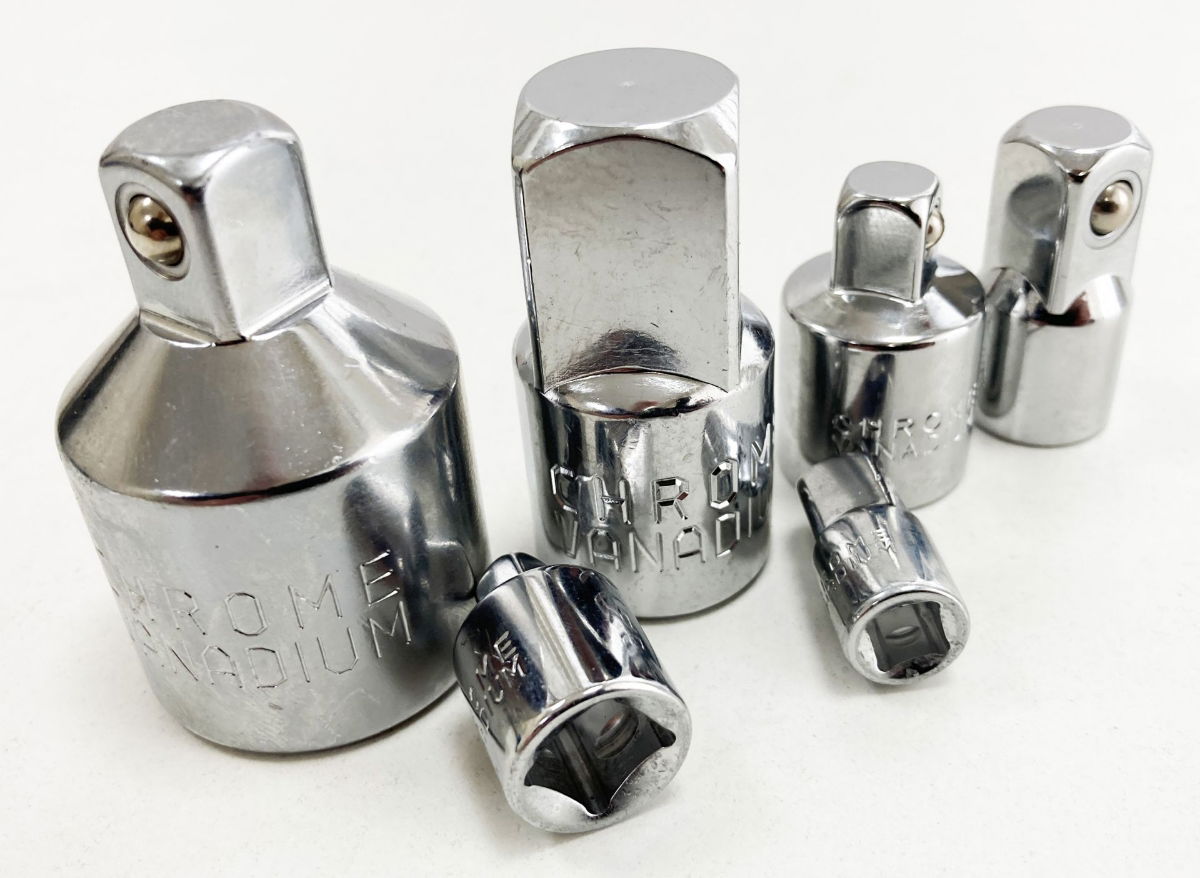ADAPTOR SET 6 PIECES CRV SATIN FINISH - TOOLZONE KDPSS203