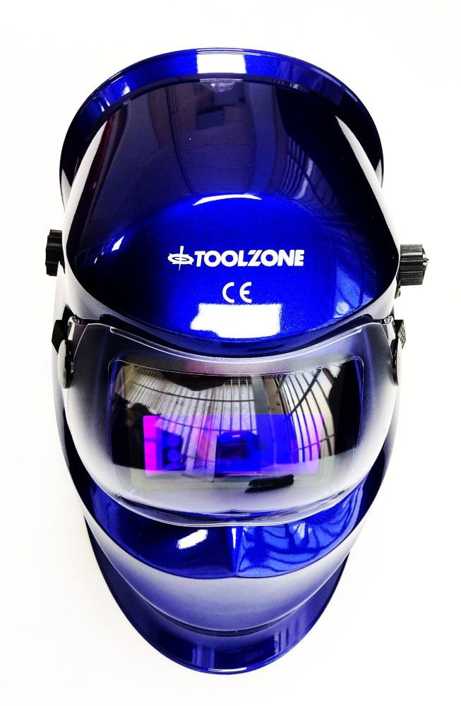 AUTO DARKENING WELDERS HELMET BLUE VARIABLE CONTROL - TOOLZONE KDPWH010B