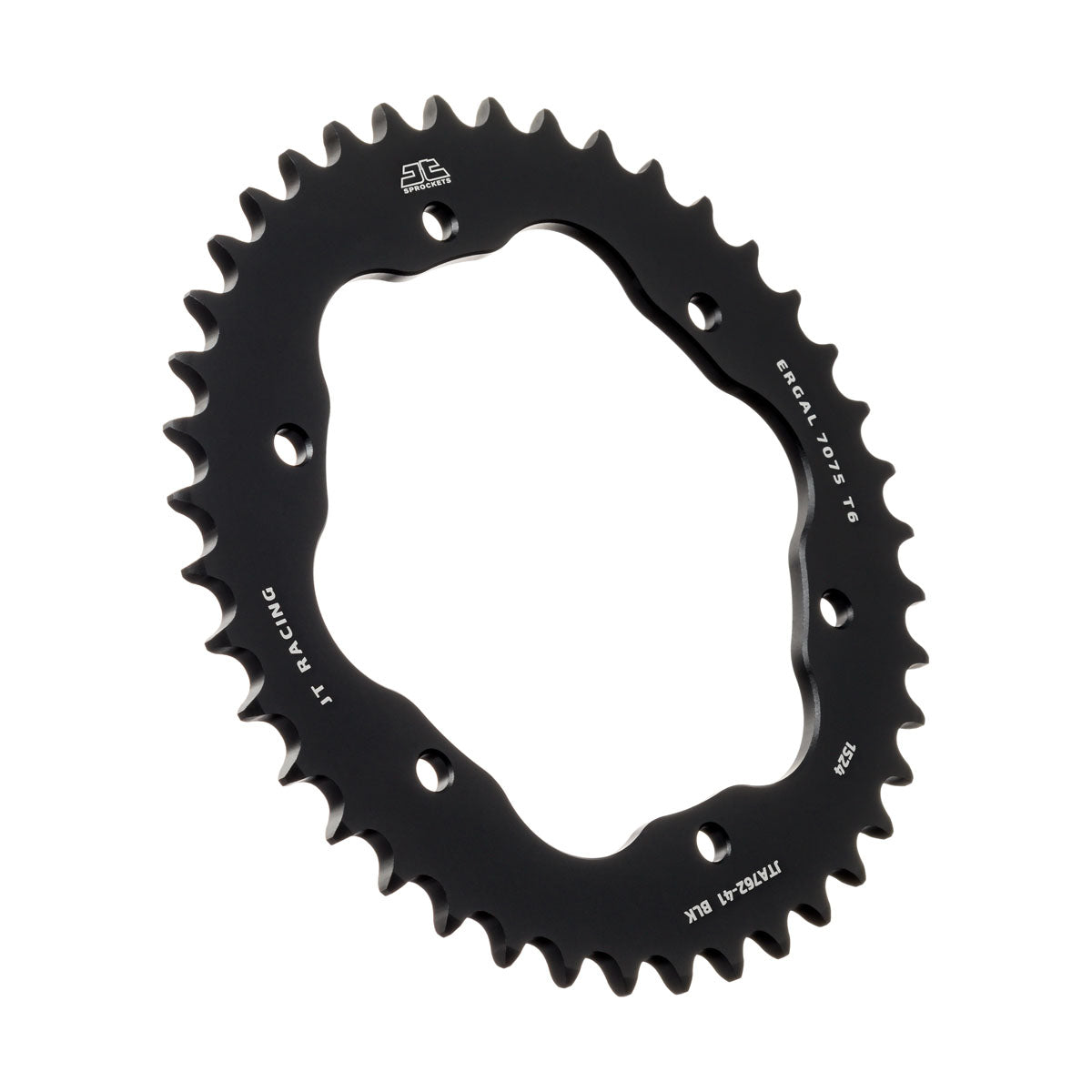REAR SPROCKET ALLOY BLACK, JTA762.41BLK.7075-T6 Aluminium. DUCATI 520 Chain Conversion