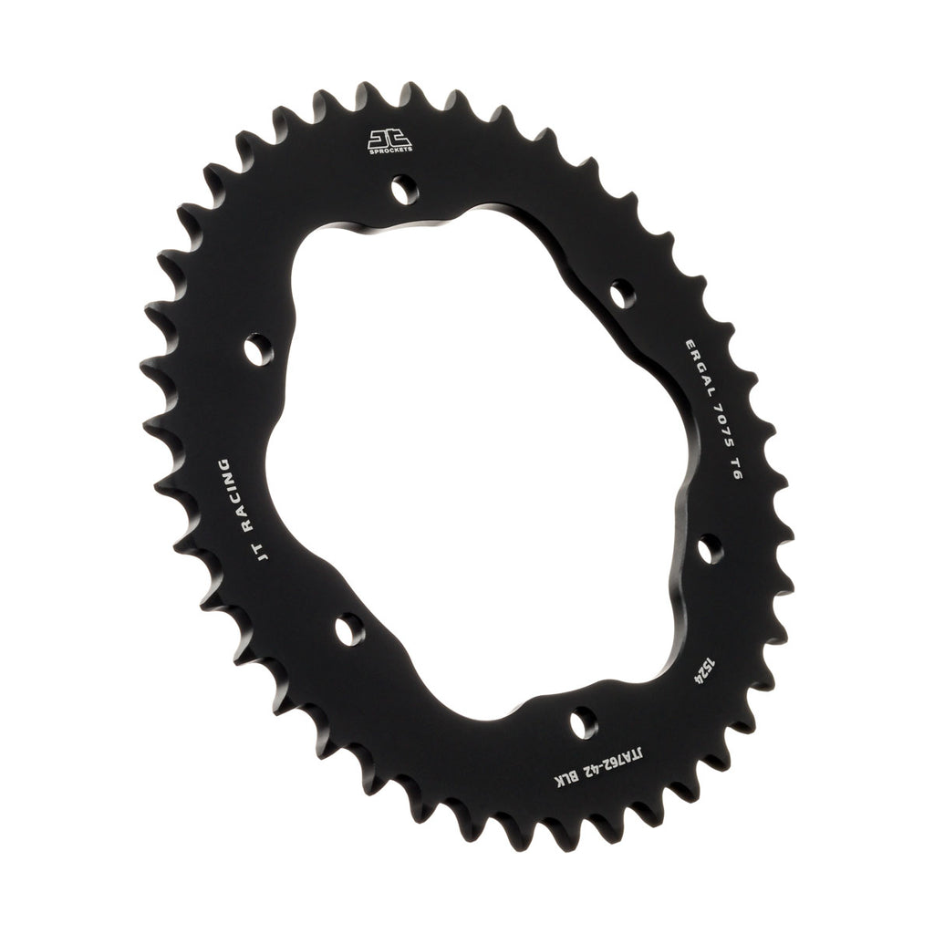 REAR SPROCKET ALLOY BLACK, JTA762.42BLK.7075-T6 Aluminium. DUCATI 520 Chain Conversion