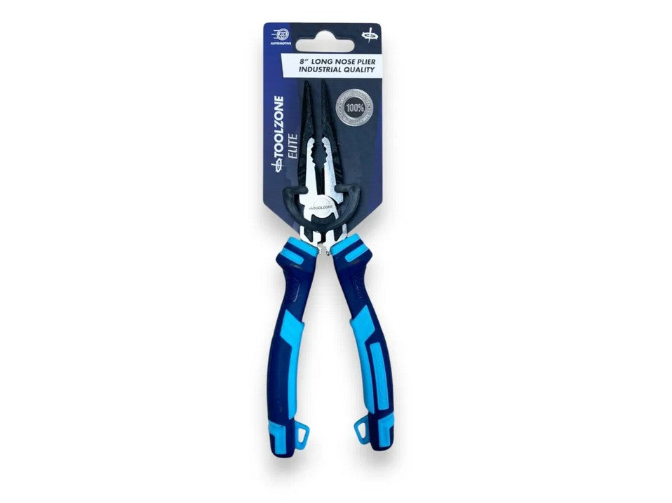 ELITE 8'' INDUSTRIAL HEAVY DUTY LONG NOSE PLIERS - TOOLZONE KDPPL115