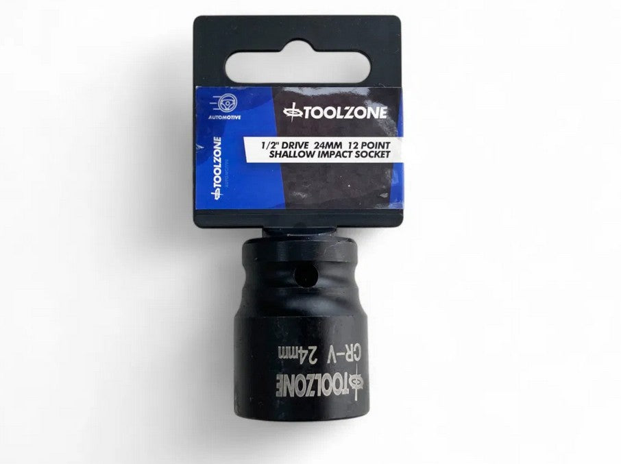24mm IMPACT SOCKET 1/2inc 12-POINT SHALLOW CR-V - TOOLZONE KDPSS270