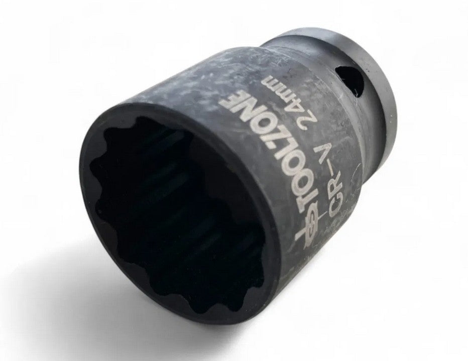 24mm IMPACT SOCKET 1/2inc 12-POINT SHALLOW CR-V - TOOLZONE KDPSS270