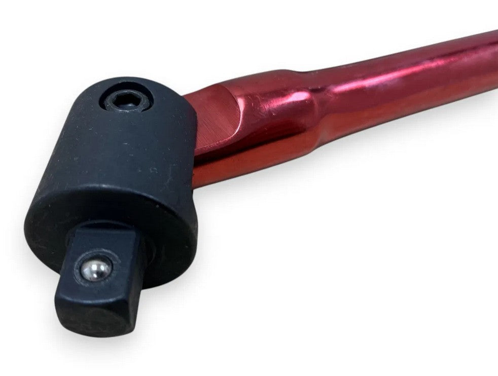 RED 24" X 1/2"  FLEXIBLE KNUCKLE BREAKER BAR - TOOLZONE