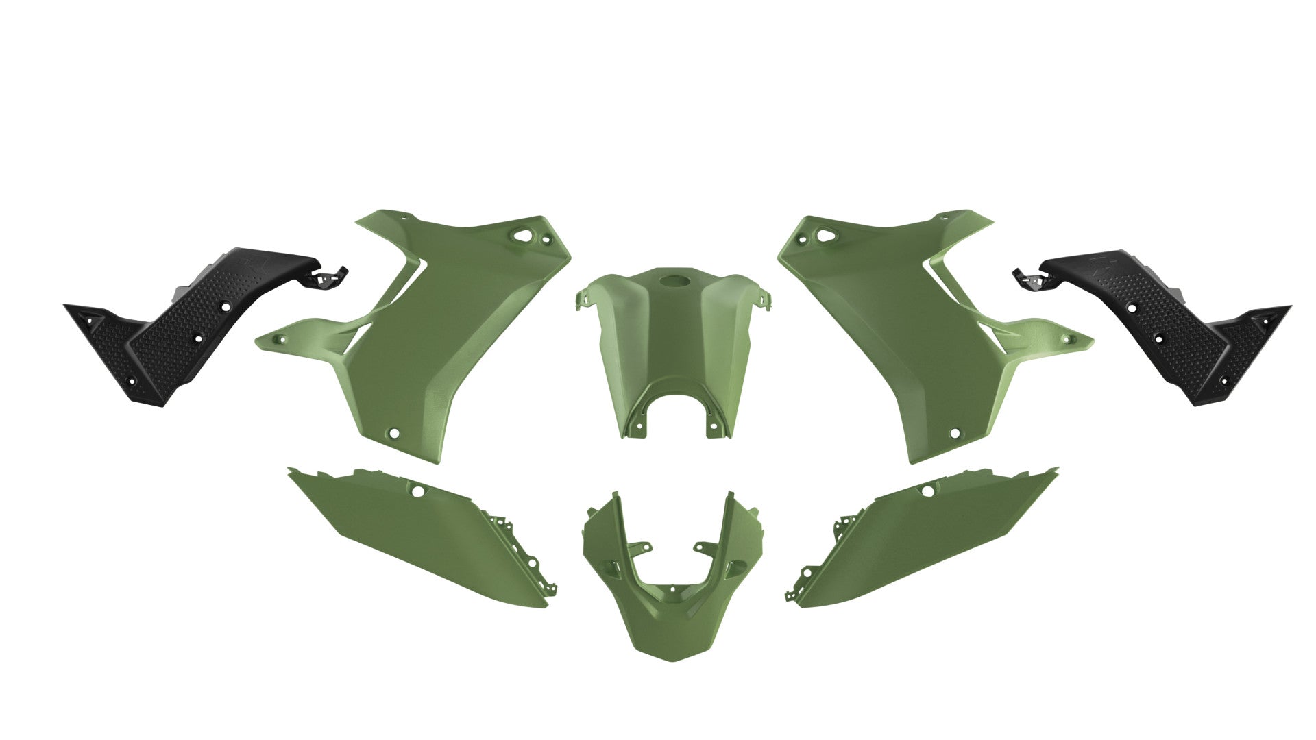 PLASTIC KIT YAMAHA T7 19-24, GREEN/BLACK, RTECH R-KITT70-VN2-024