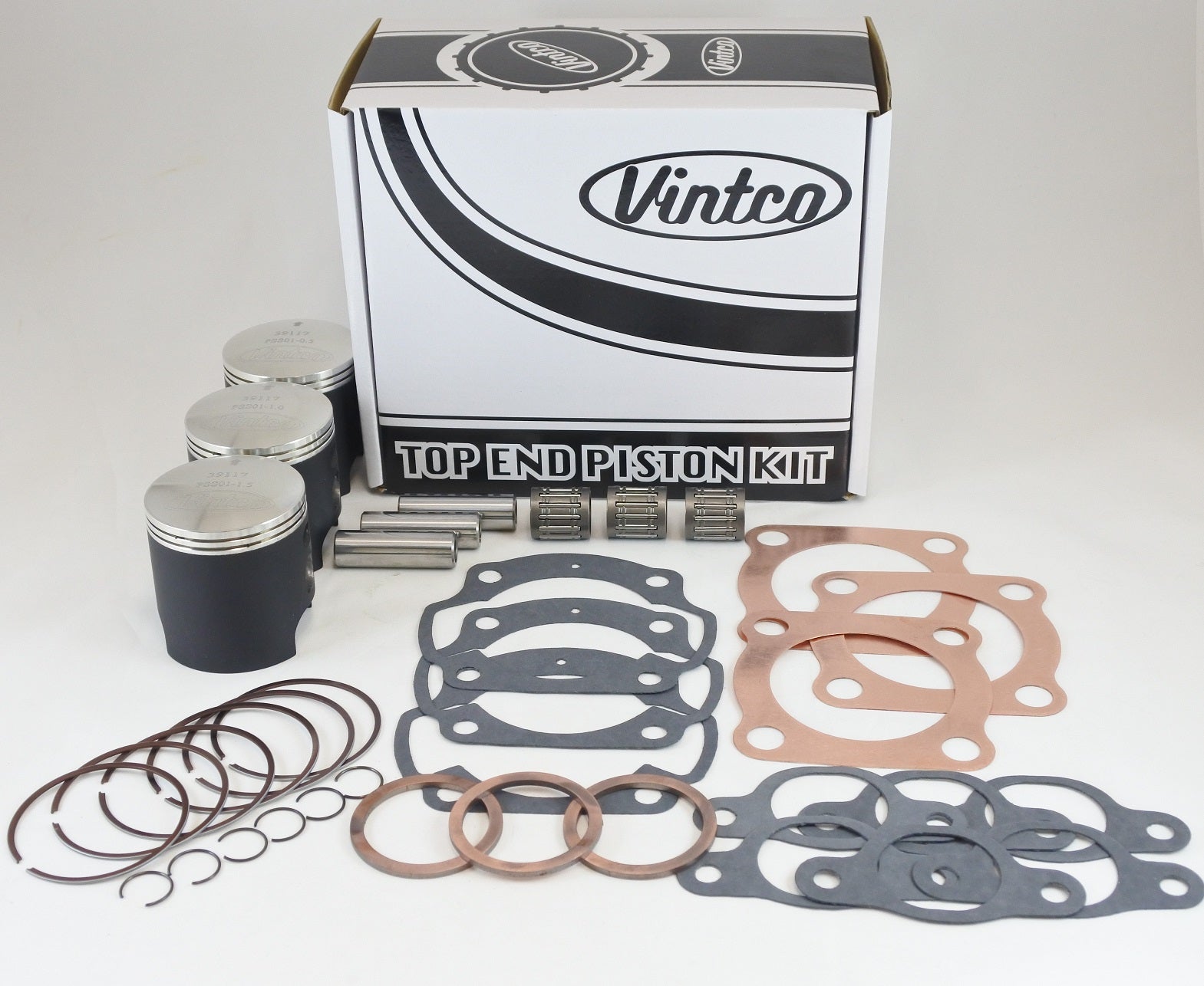 TOP END PISTON KIT 69-73 KAWASAKI H1 500 61.5MM OVER VINTCO KTK01-1.5