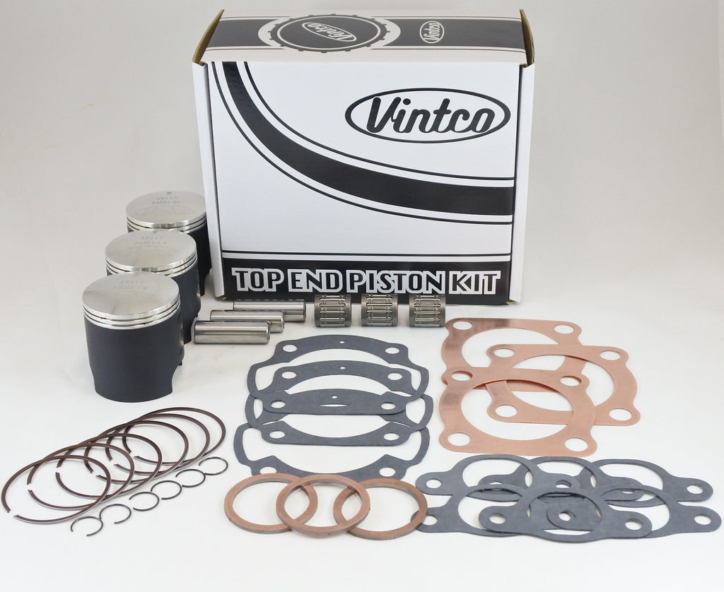 TOP END PISTON KIT 74-76 KAWASAKI H1 KH 500 61.0mm 1.0mm OVER VINTCO KTK02-1.0
