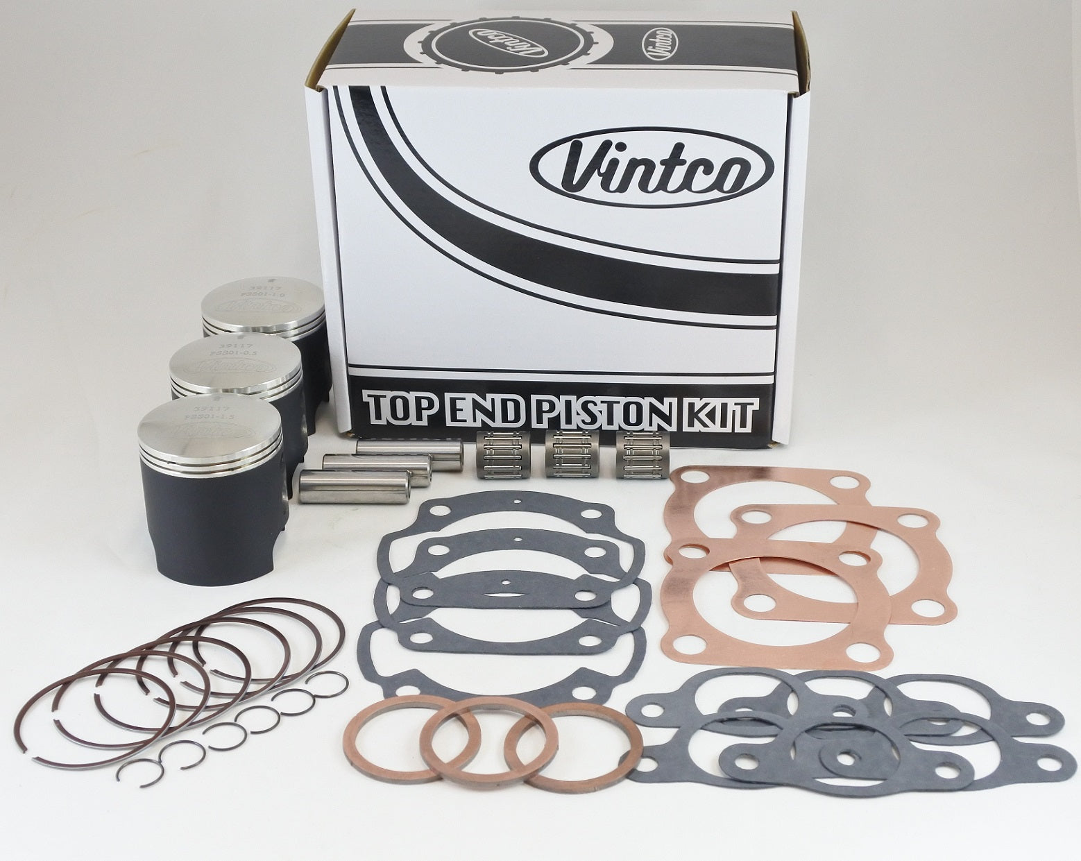 TOP END PISTON KIT 74-76 KAWASAKI H1 KH 500 61.5mm VINTCO KTK02-1.5