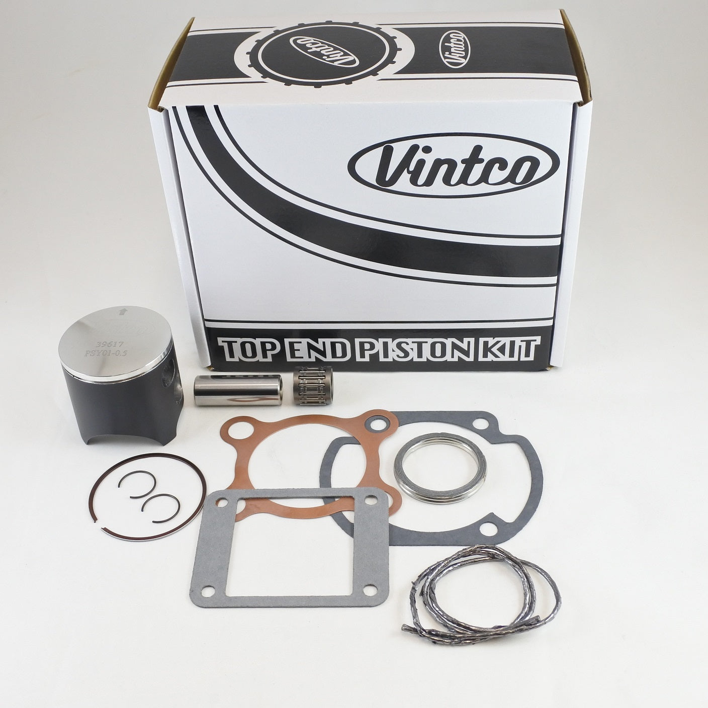 TOP END PISTON KIT 76-76 YAMAHA MX YZ 125 56.5mm 0.5mm OVER VINTCO KTY01-0.5