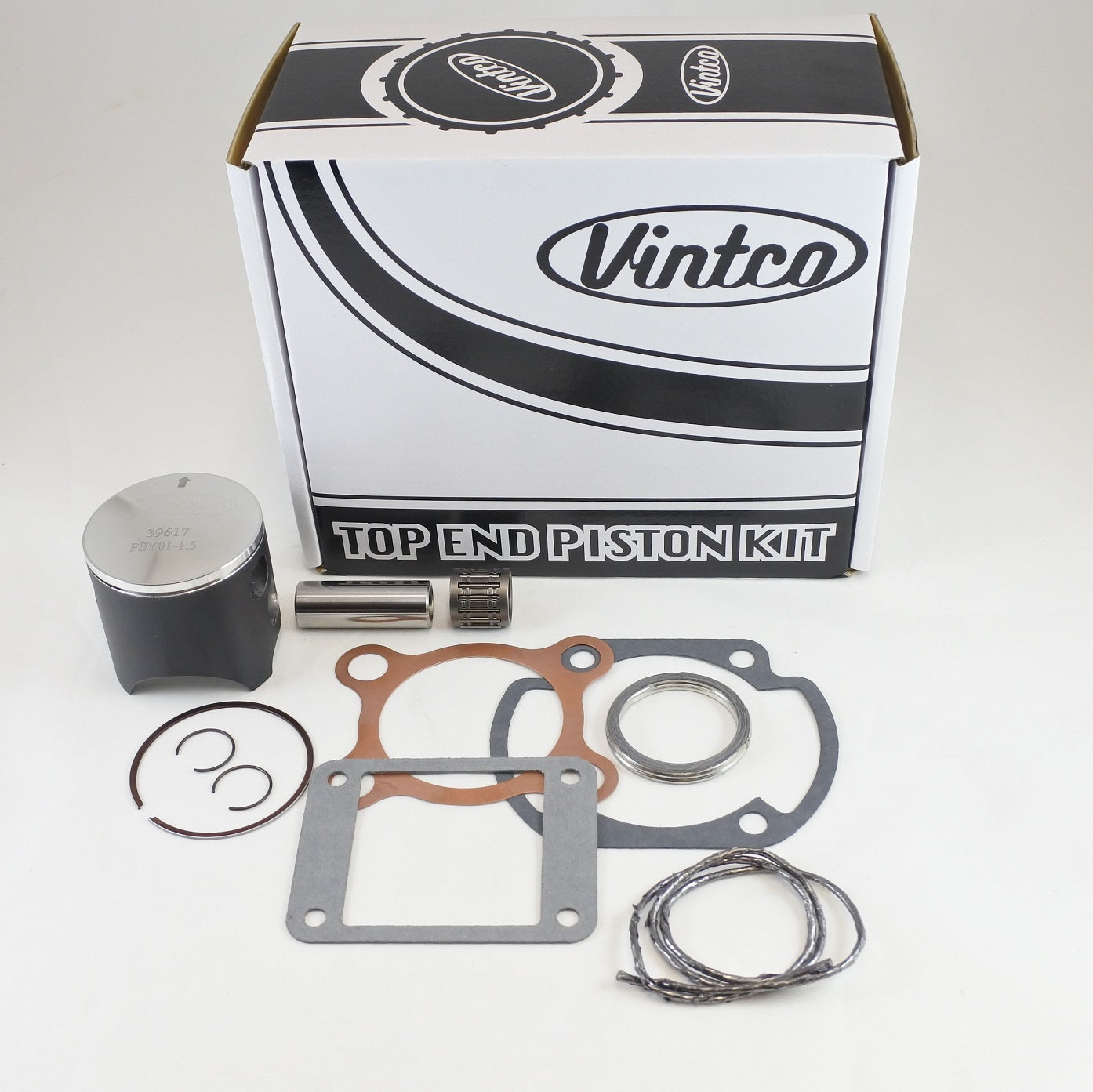 TOP END PISTON KIT 76-76 YAMAHA MX YZ 125 57.5mm +1.5mm OVER VINTCO KTY01-1.5
