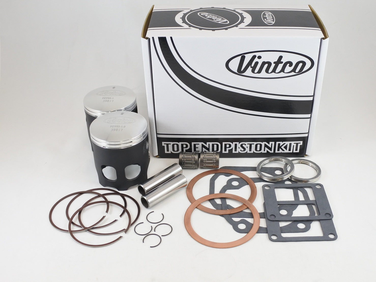 TOP END PISTON KIT 73-75 YAMAHA RD 350 65.0mm 1.0mm OVER VINTCO KTY13-1.0