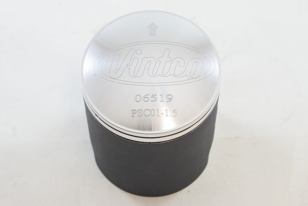 PISTON KIT 72-76 DKW HERCULES MONARK PENTON SACHS 6 SPEED 125 55.5mm 1.5mm OVER VINTCO PSC01-1.5