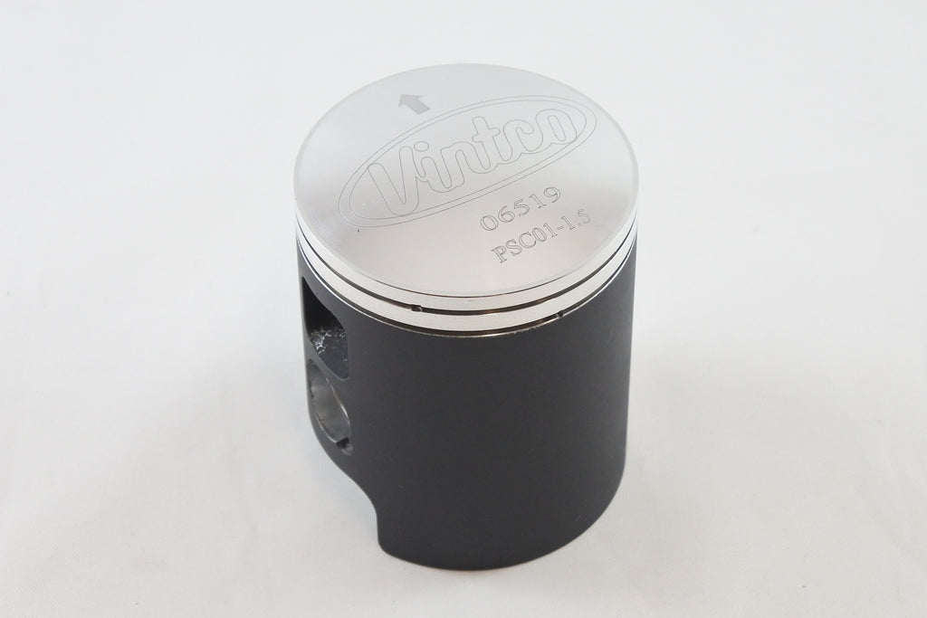 PISTON KIT 72-76 DKW HERCULES MONARK PENTON SACHS 6 SPEED 125 55.5mm 1.5mm OVER VINTCO PSC01-1.5