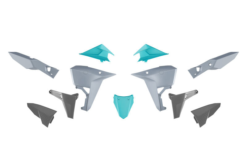 PLASTIC KIT KOVE 800 2025 R-TECH R-KITKOV-GR2-025 GREY & AQUAMARINE GREEN & BLACK