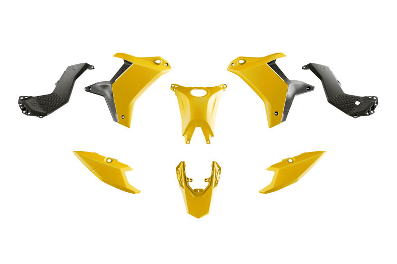PLASTIC KIT YAMAHA TENERE 700 2025 R-TECH R-KITT70-GY1-025 YELLOW & BLACK
