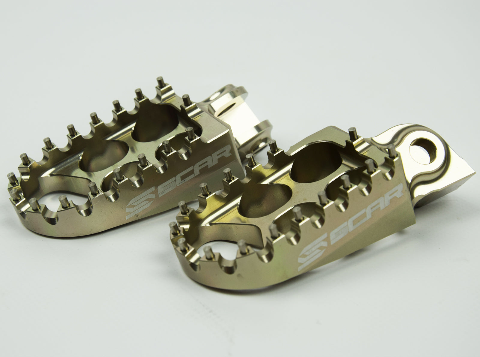 STANDARD FOOTPEGS TITANIUM COLOR 98-17 KTM FREERIDE SX 85 105 48mm WIDE SCAR S5285T