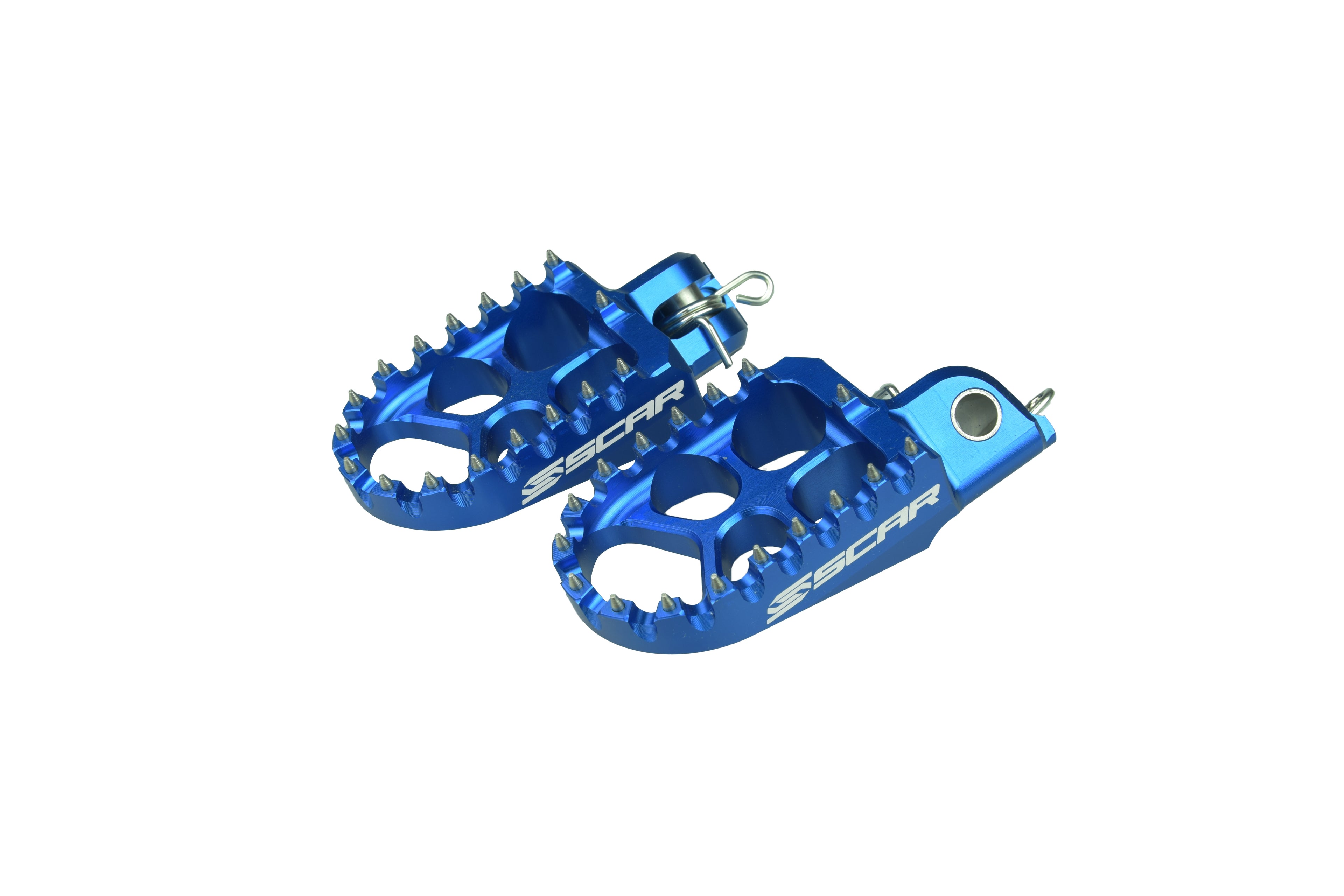 EVO FOOTPEGS BLUE 98-26 HUSQVARNA KTM ENDURO SUPERMOTO FREERIDE SX SMC 701 690 85 57mm SCAR S5585BL