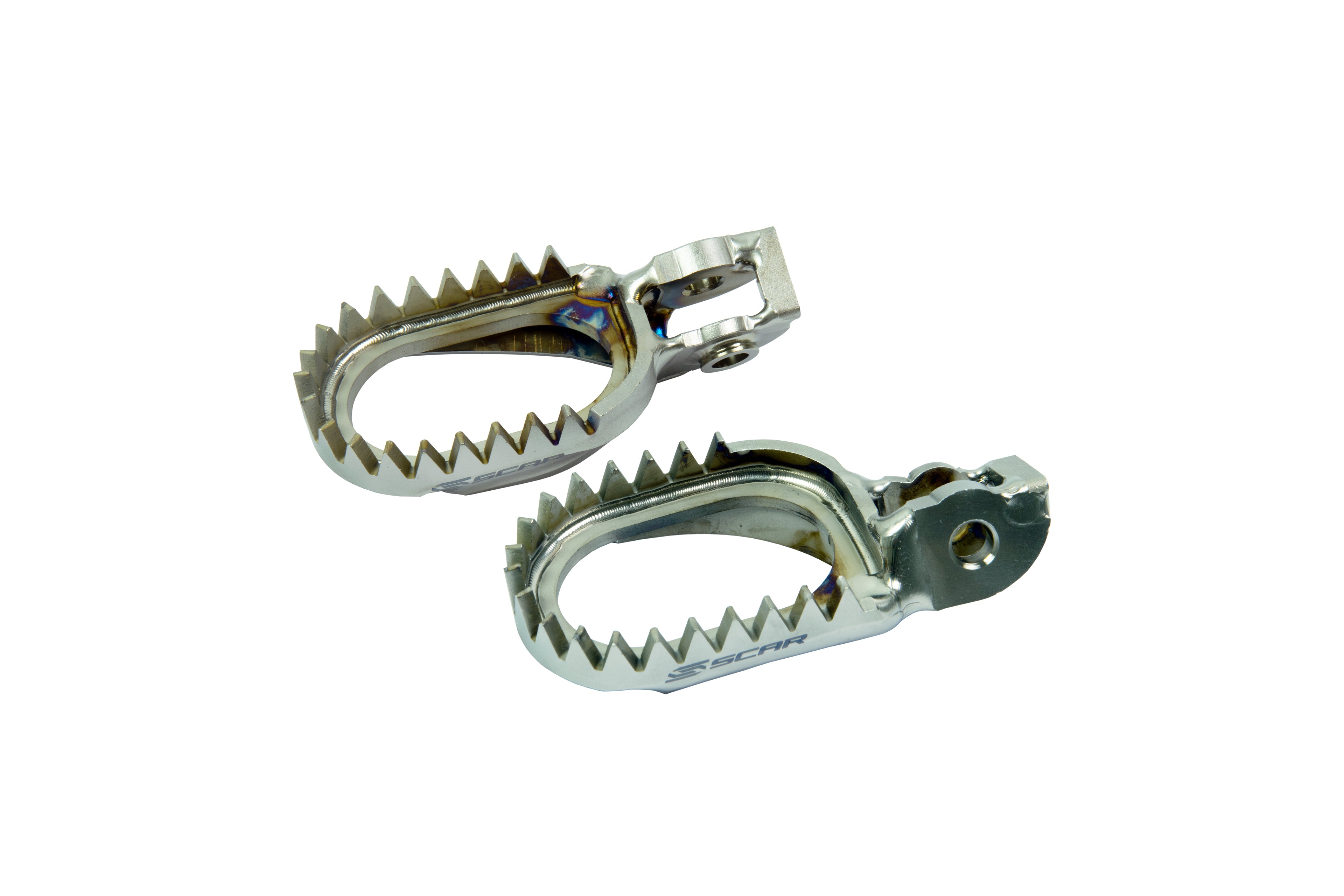 TITANIUM ANTI-MUD FOOTPEGS 23-26 STARK FUTURE VARG EX MX SM 1.0 1.2 10mm BACK SCAR S8516AM