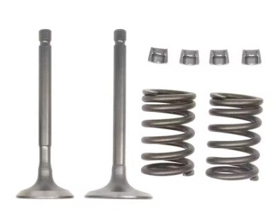 INTAKE EXHAUST VALVES + SPRINGS + COLLERS KIT YAMAHA 2000-2024 TTR125 & 2004-2013 GRIZZLY 125 YFM125