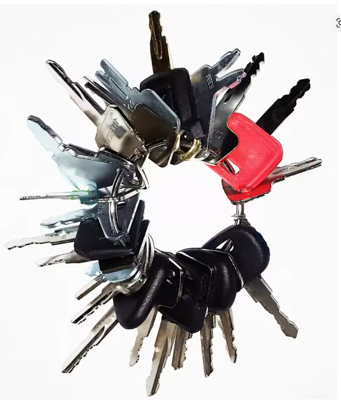 EQUIPMENT IGNITION KEY SET 23pcs FOR CAT KOMATSU JOHN DEERE CASE JCB EXCAVATORS DOZERS FORKLIFTS