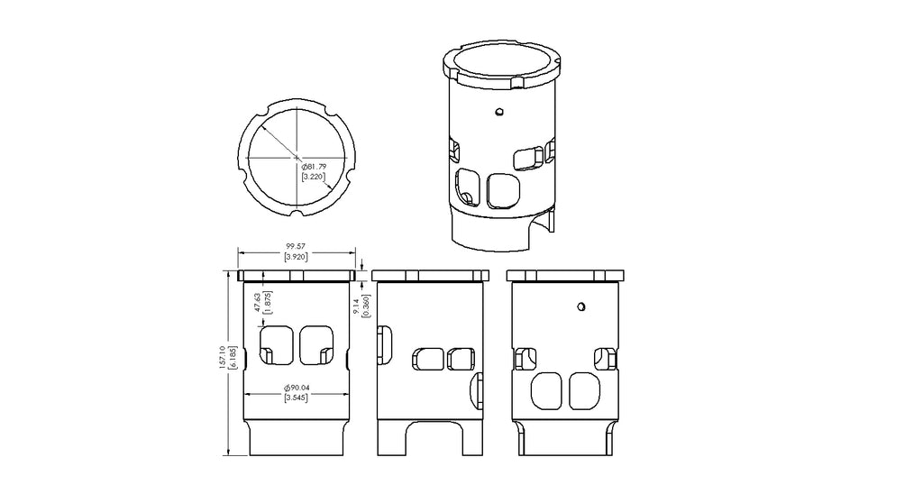 CYLINDER SLEEVE 73-80 MAICO GS 440 82mm VINTCO SLM03A