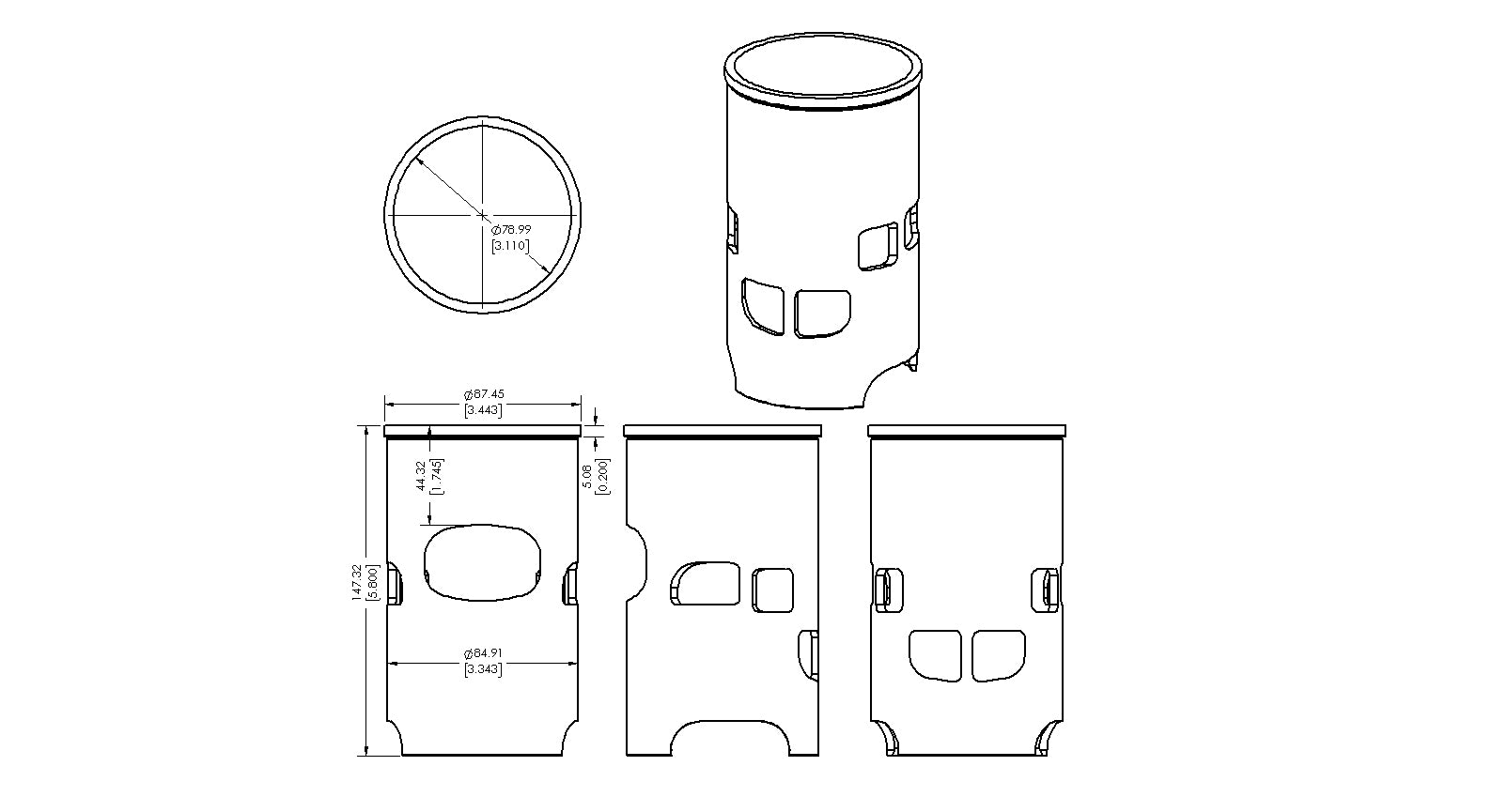 CYLINDER SLEEVE 78-78 SUZUKI RM 400 80mm VINTCO SLS05A