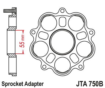 DUCATI CARRIER ALLOY JTA750B, JTA750B-RED