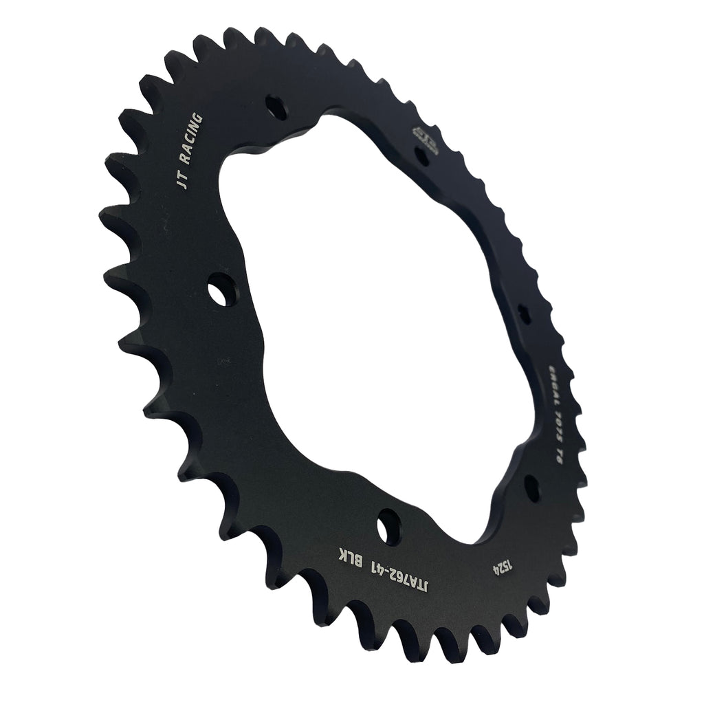 REAR SPROCKET ALLOY BLACK, JTA762.41BLK.7075-T6 Aluminium. DUCATI 520 Chain Conversion