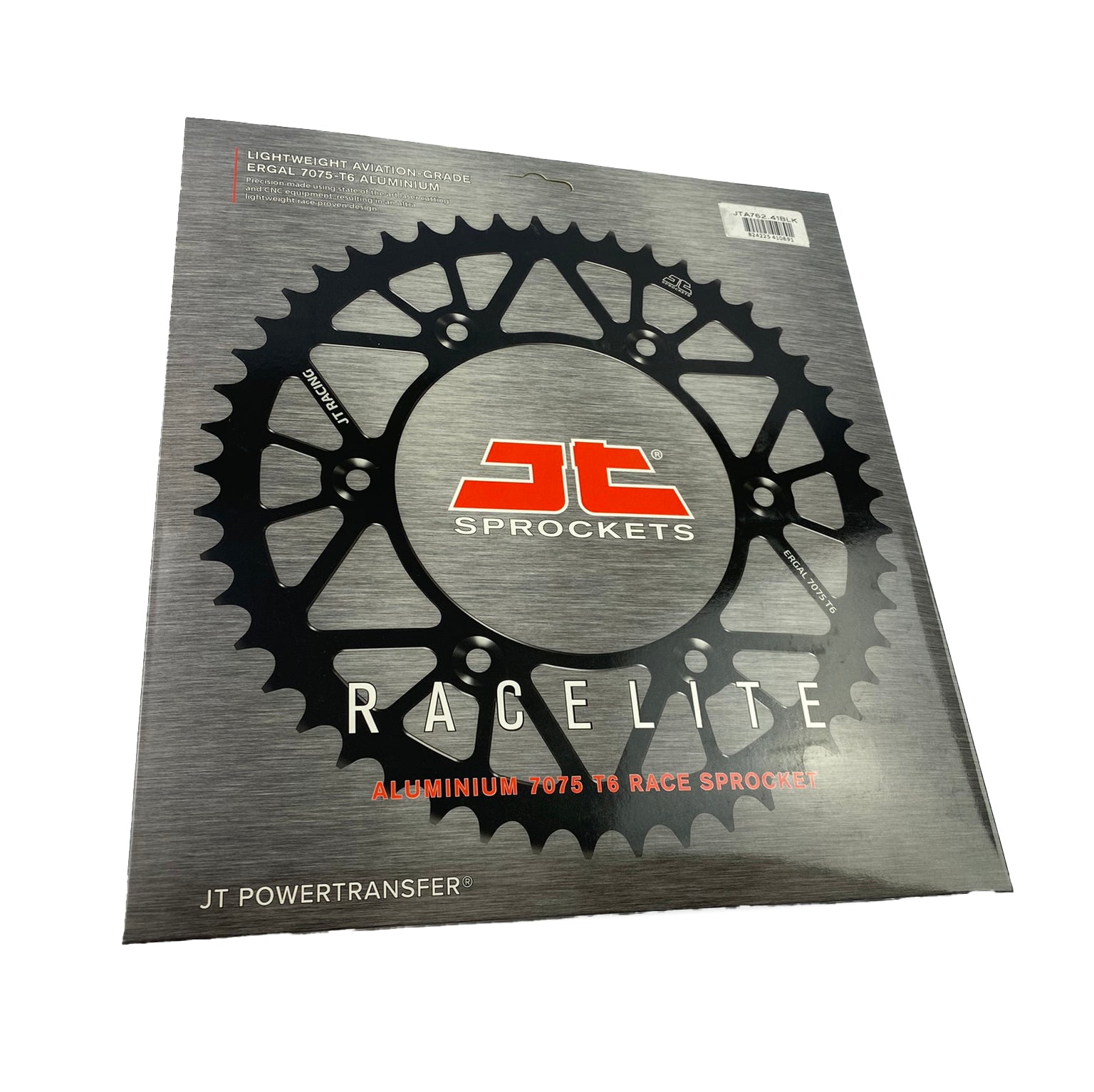 REAR SPROCKET ALLOY BLACK, JTA762.41BLK.7075-T6 Aluminium. DUCATI 520 Chain Conversion