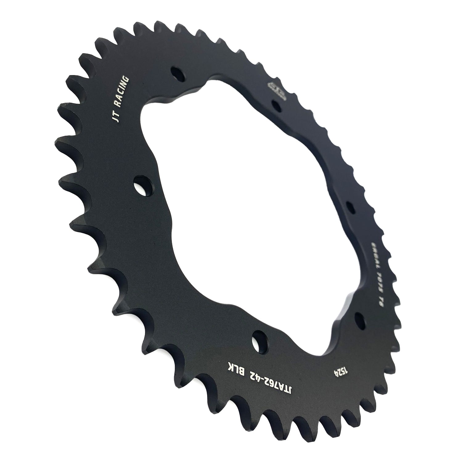 REAR SPROCKET ALLOY BLACK, JTA762.42BLK.7075-T6 Aluminium. DUCATI 520 Chain Conversion